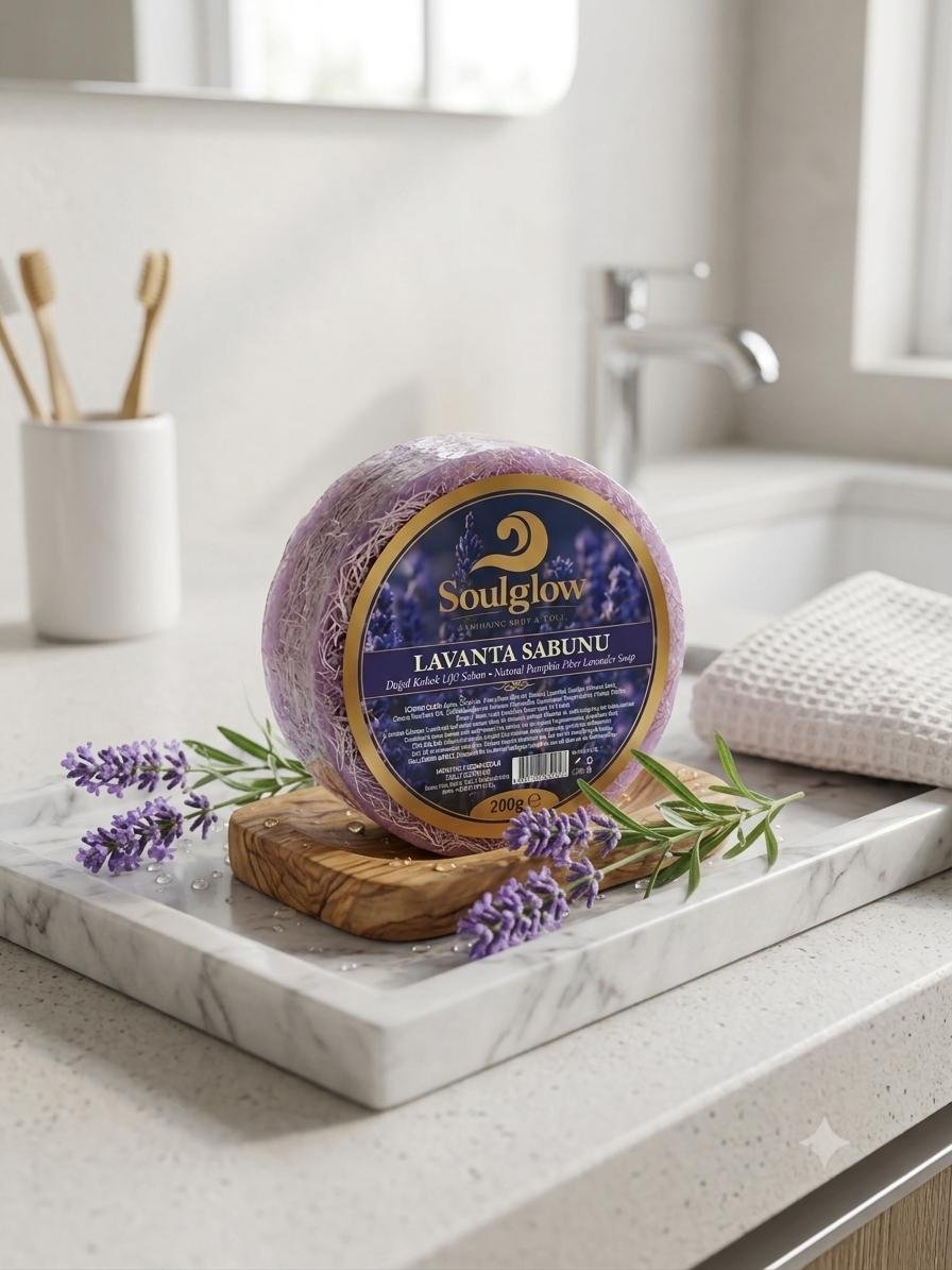 DOĞAL KABAK LİFLİ LAVANTA SABUNU 200 GR