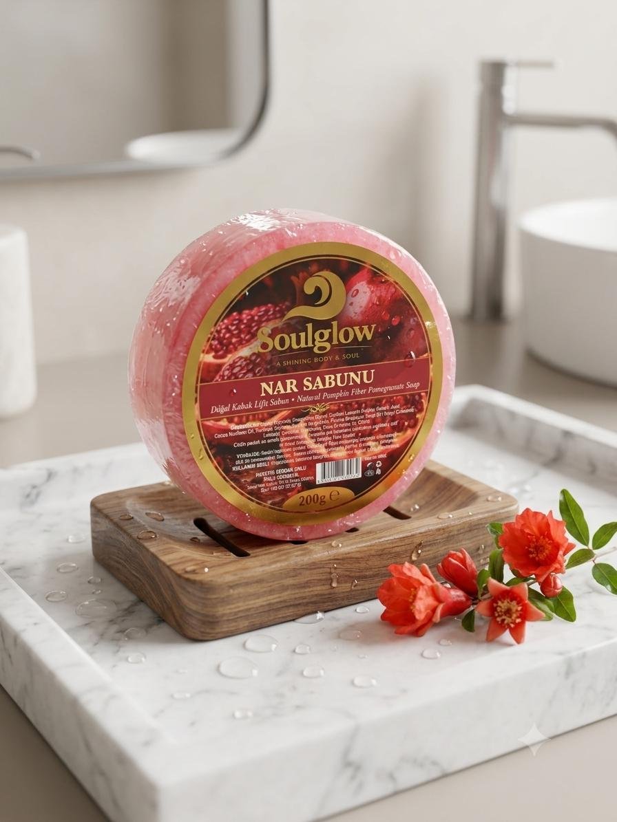 DOĞAL KABAK LİFLİ NAR SABUNU 200 GR