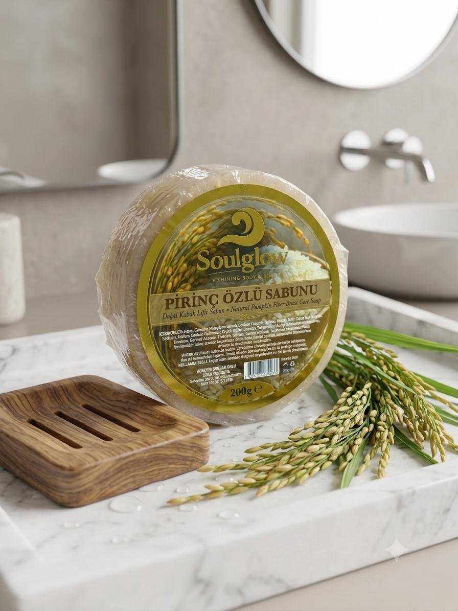 DOĞAL KABAK LİFLİ PİRİNÇ ÖZLÜ SABUN 200 GR