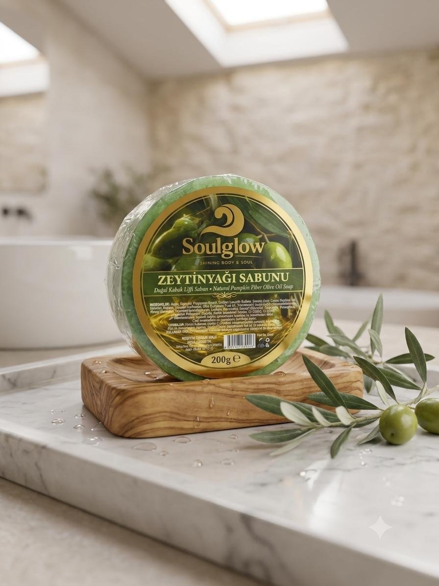 DOĞAL KABAK LİFLİ ZEYTİN YAĞI SABUNU 200 GR