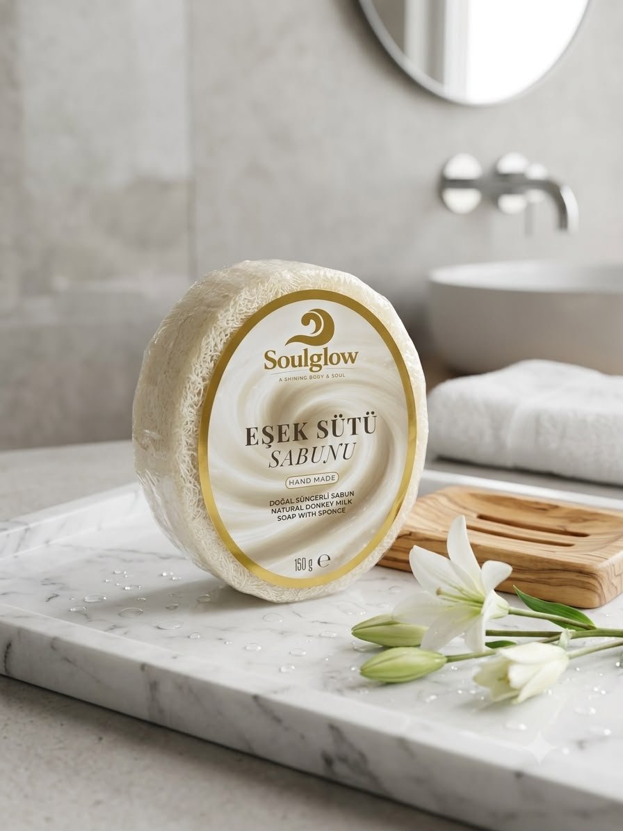 SÜNGERLİ EŞEK SÜTÜ SABUNU 150 GR
