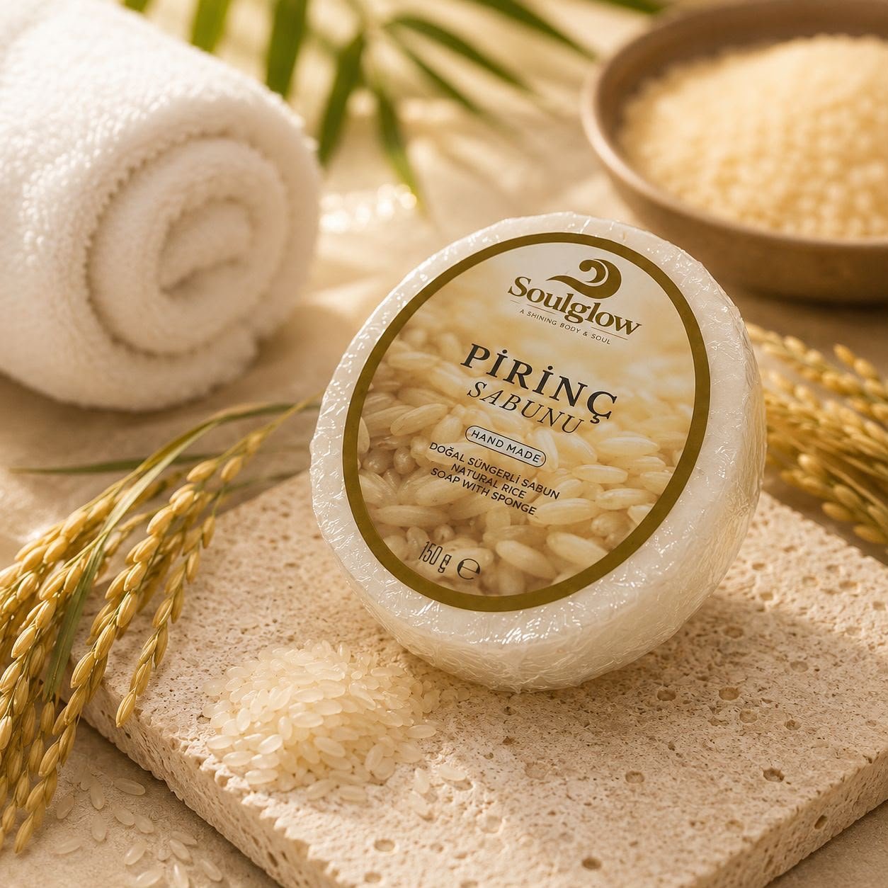 SÜNGERLİ PİRİNÇ SABUNU 150 GR