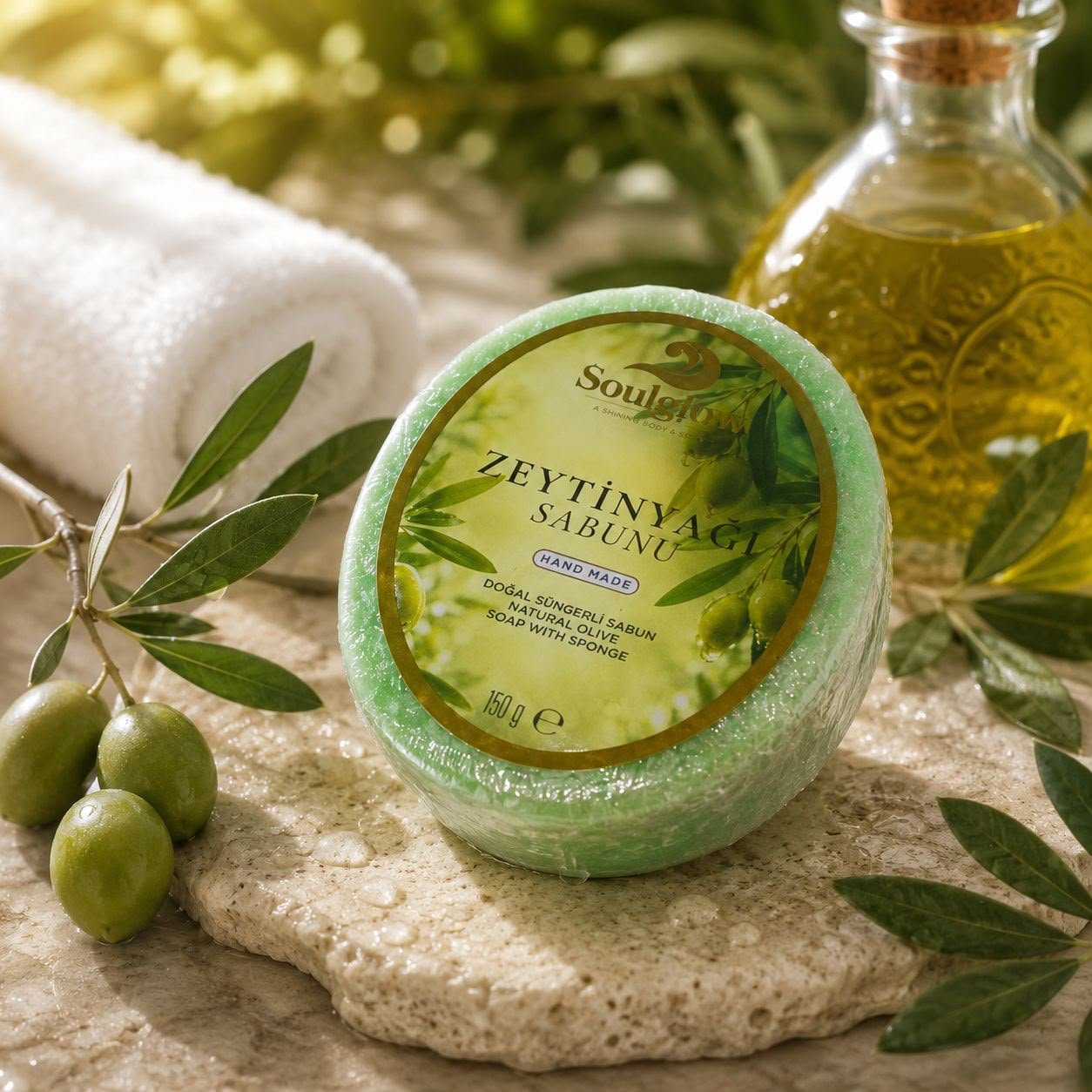 SÜNGERLİ ZEYTİNYAĞI SABUNU 150 GR