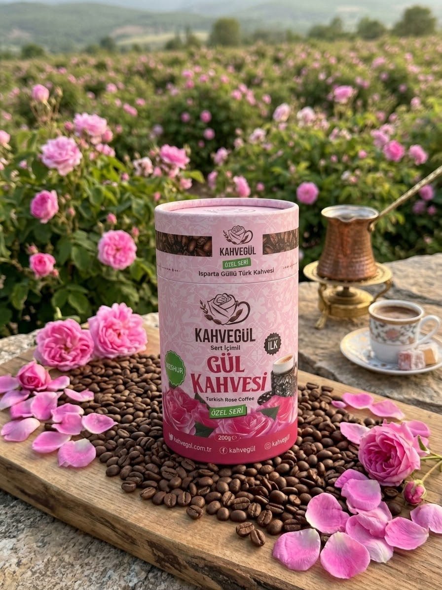 GÜL KAHVESİ SİLİNDİR KUTU ÖZEL SERİ 200 GR